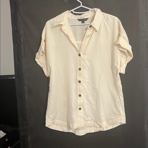 Banana Republic Cream Button-Up Blouse